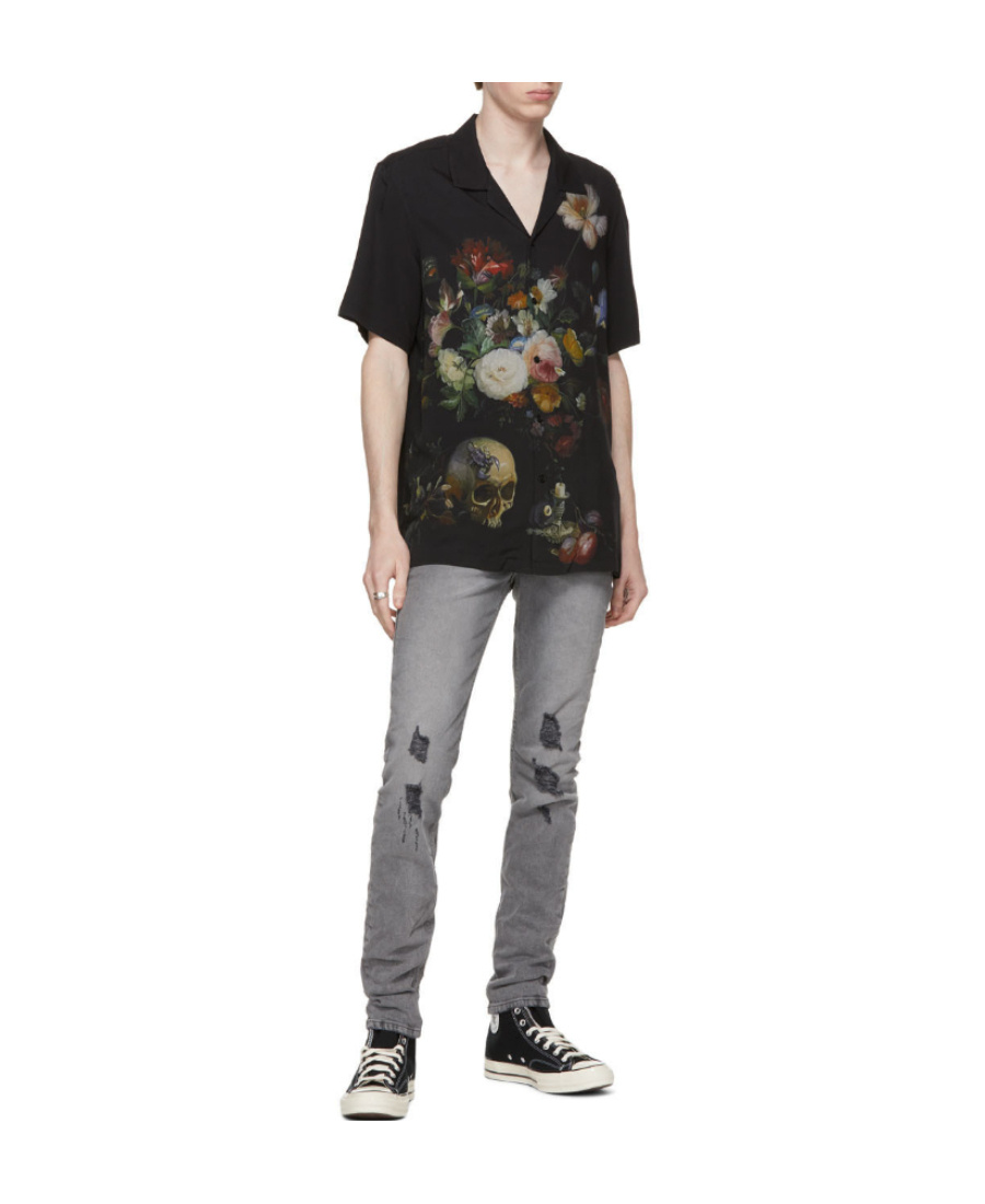 Ksubi Chitch Prodigy Trashed Stretch Slim Fit Jeans In Gray