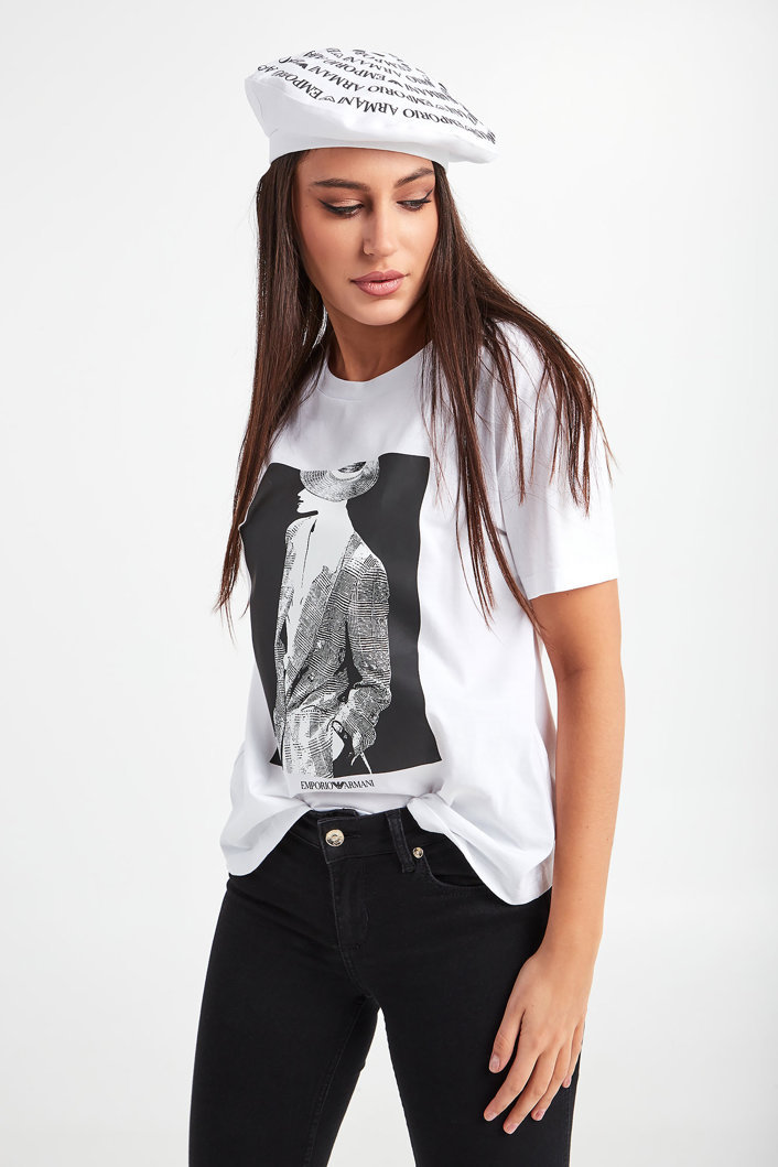 EMPORIO ARMANI ROUND-NECKED LOGO T-SHIRT 