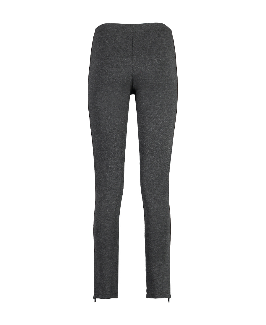 P.a.r.o.s.h Slim-cut Ankle-length Trousers In Goat Suede In Black