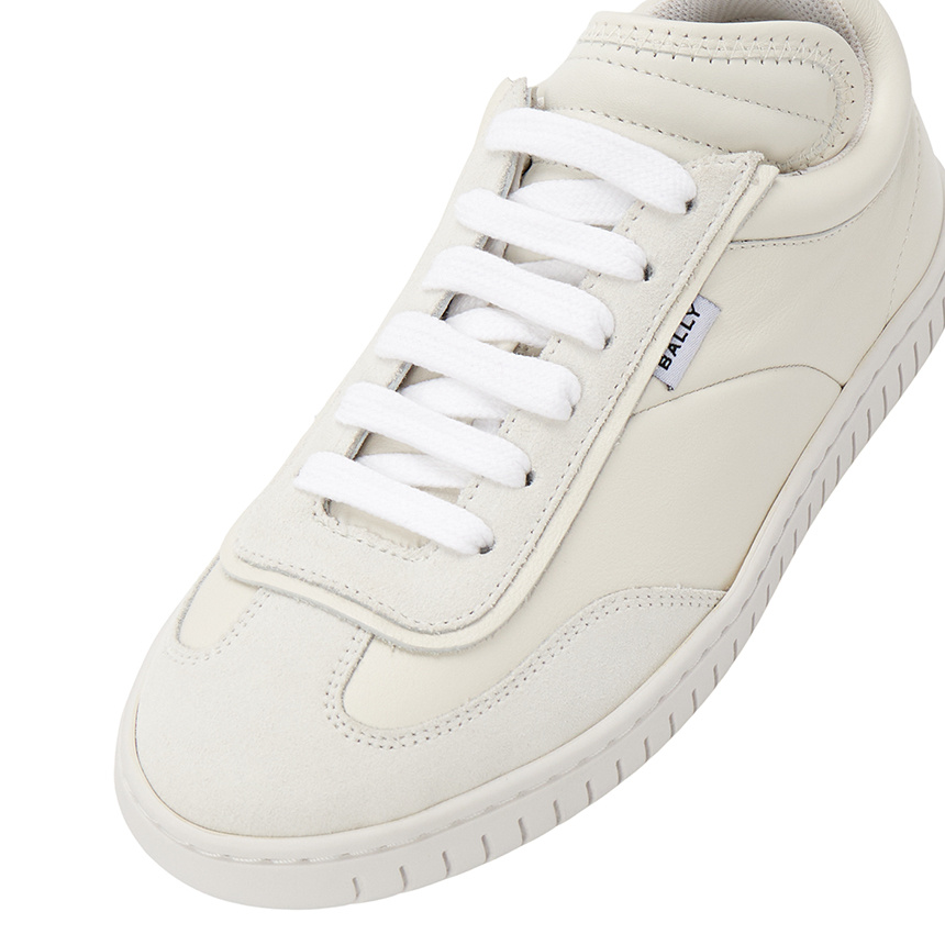 Bally Lace Up Sneakers In White