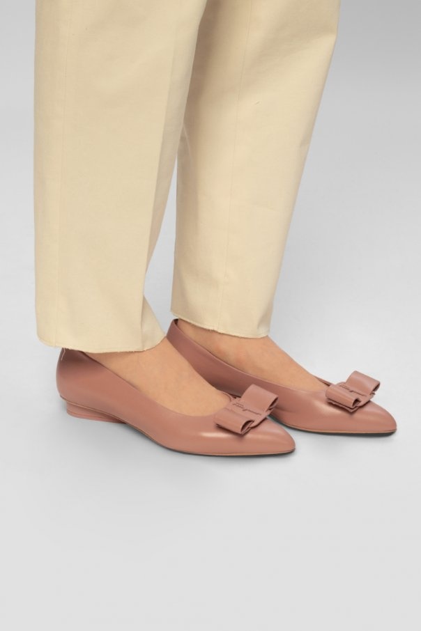 Ferragamo Ballet Flats In Brown