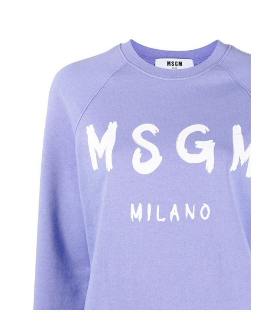 Msgm Logo Details Sweater In Blue