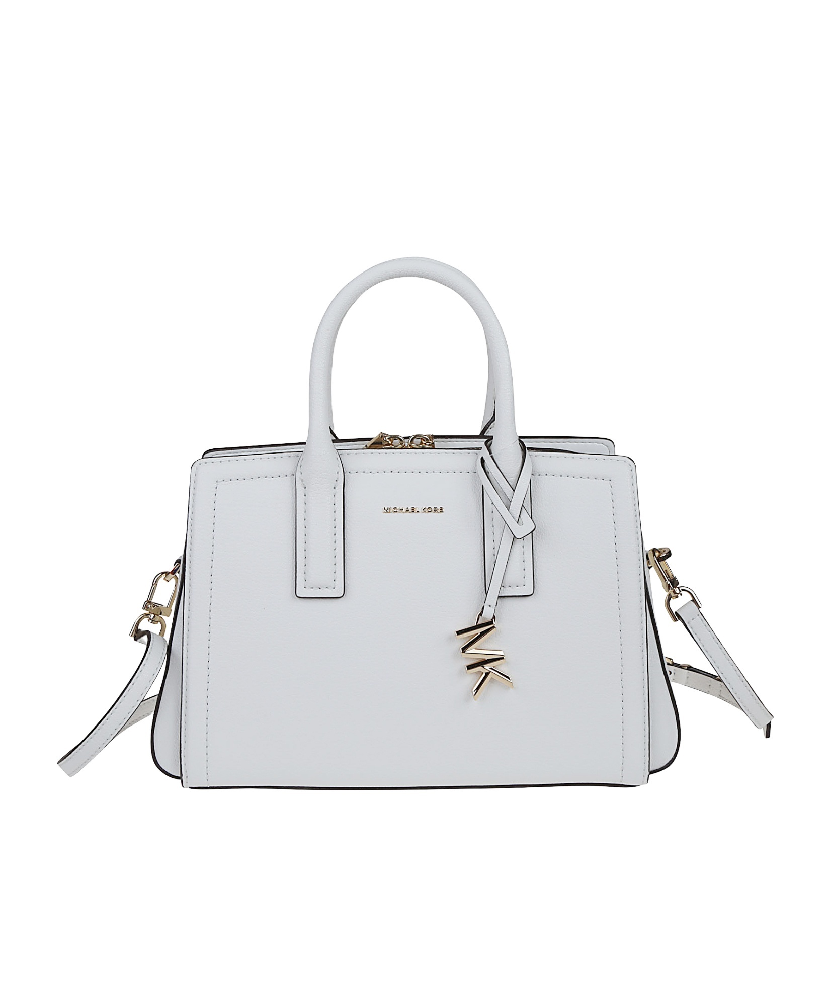 Michael Michael Kors Laila Small Pebbled Satchel Bag In Gray