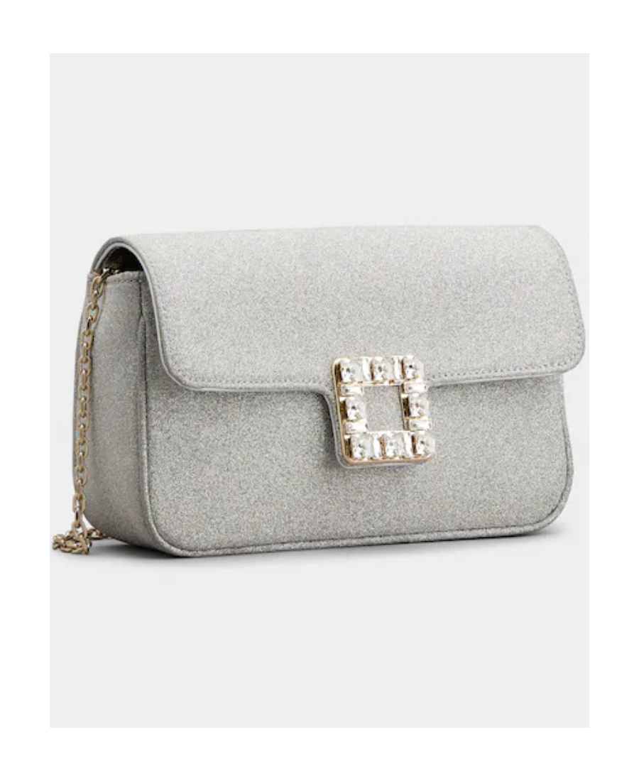 Roger Vivier Jeu De Fille Foldover Top Clutch Bag In White