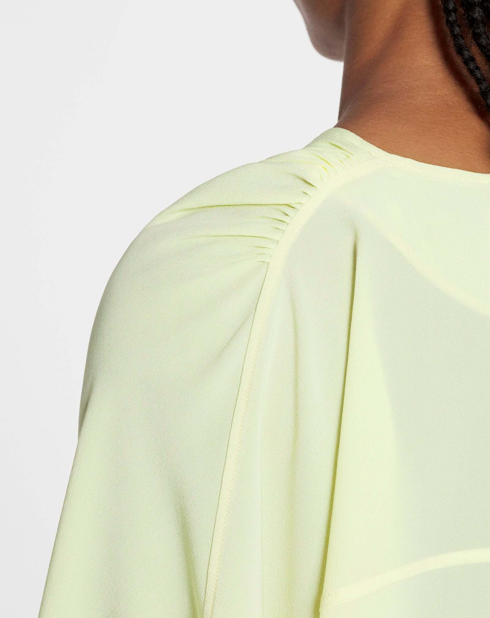 Lanvin Circular Collar Loose Fit Top In White