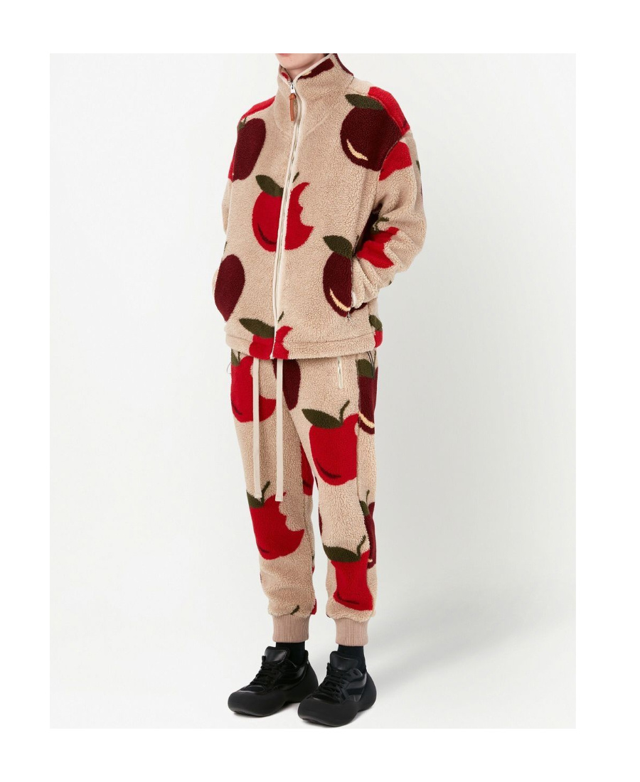 Jw Anderson Zip-fastening Fleece-texture Jacket In Nude