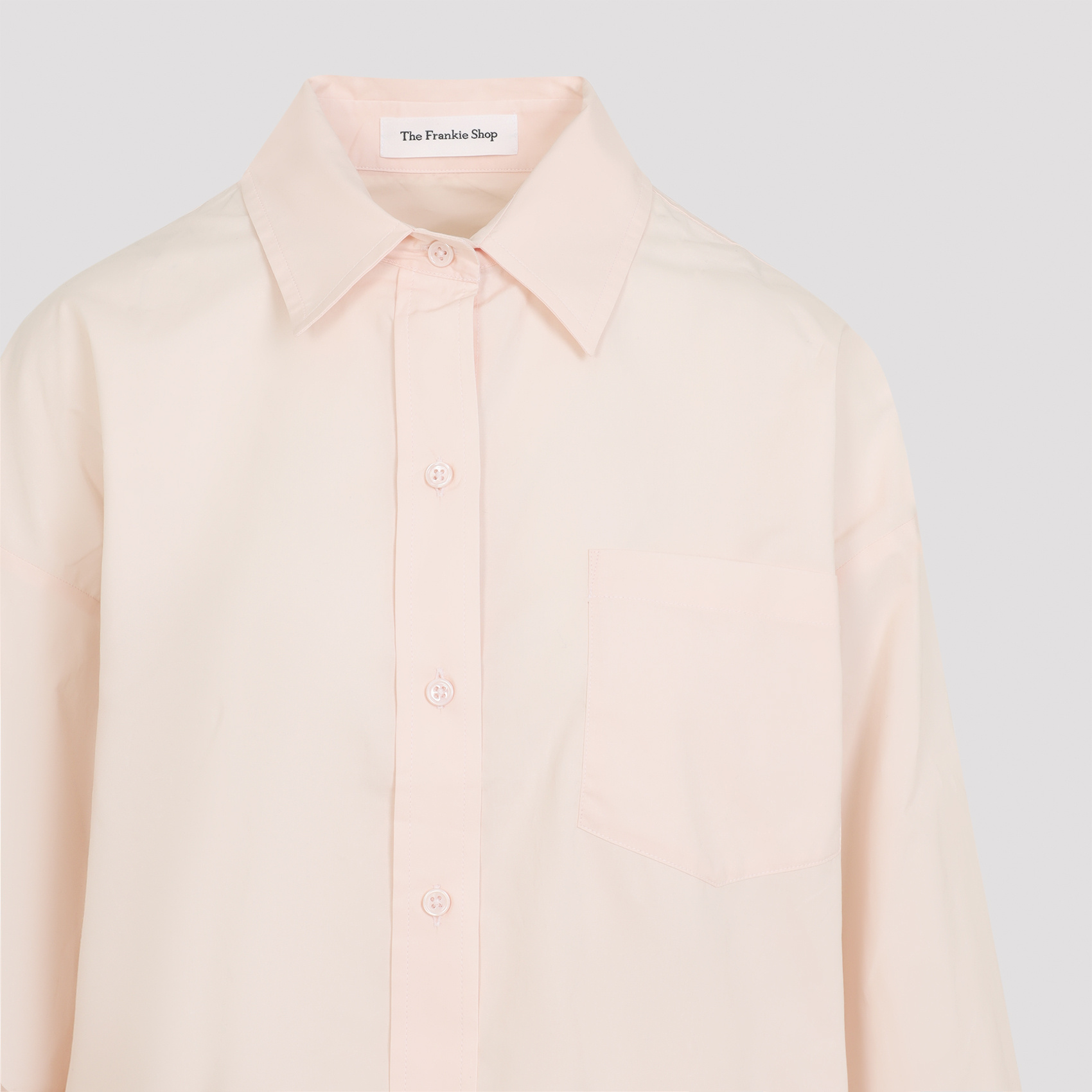 The Frankie Shop Ornella Side Button-up Shirt In Pink