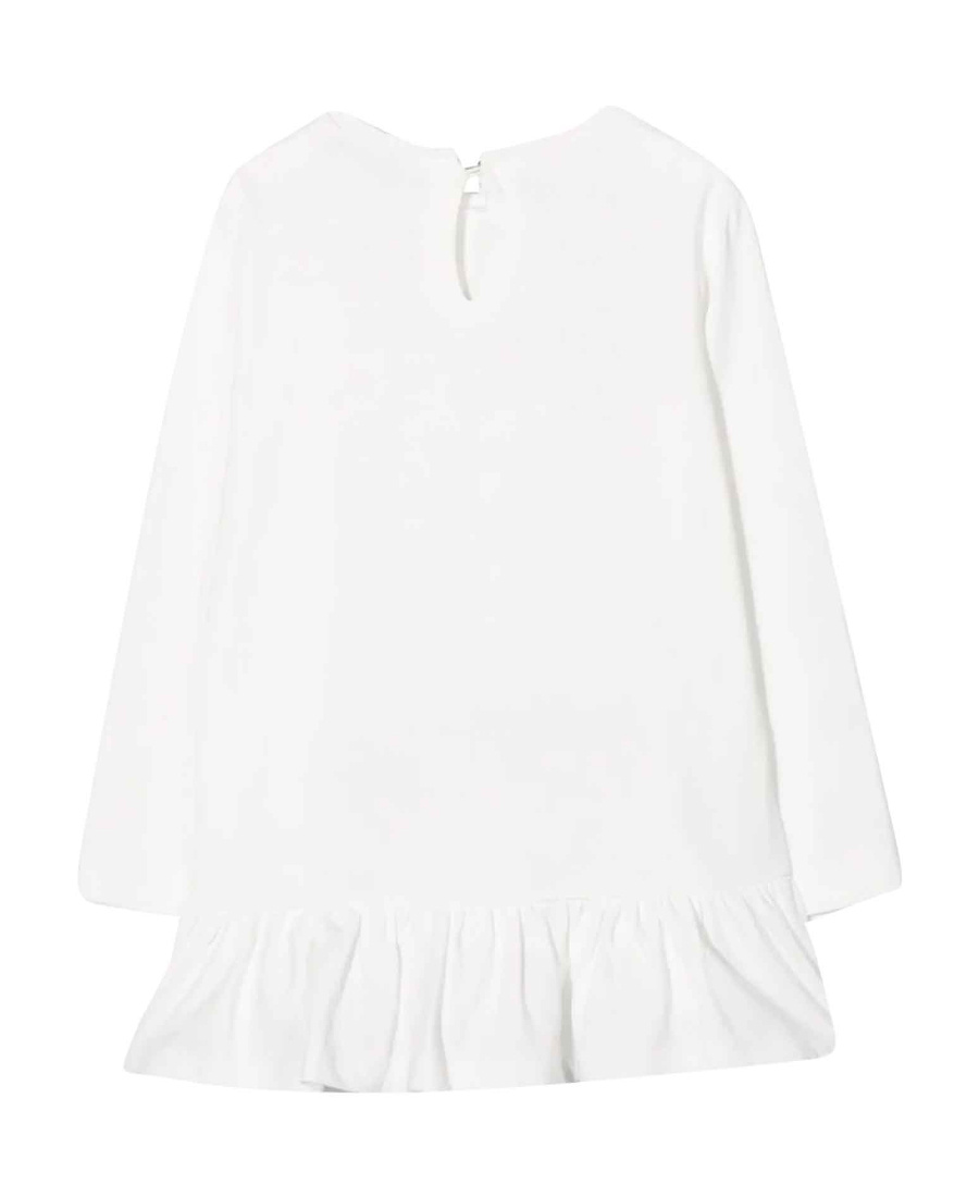 Monnalisa Logo Long-sleeved T-shirt In White