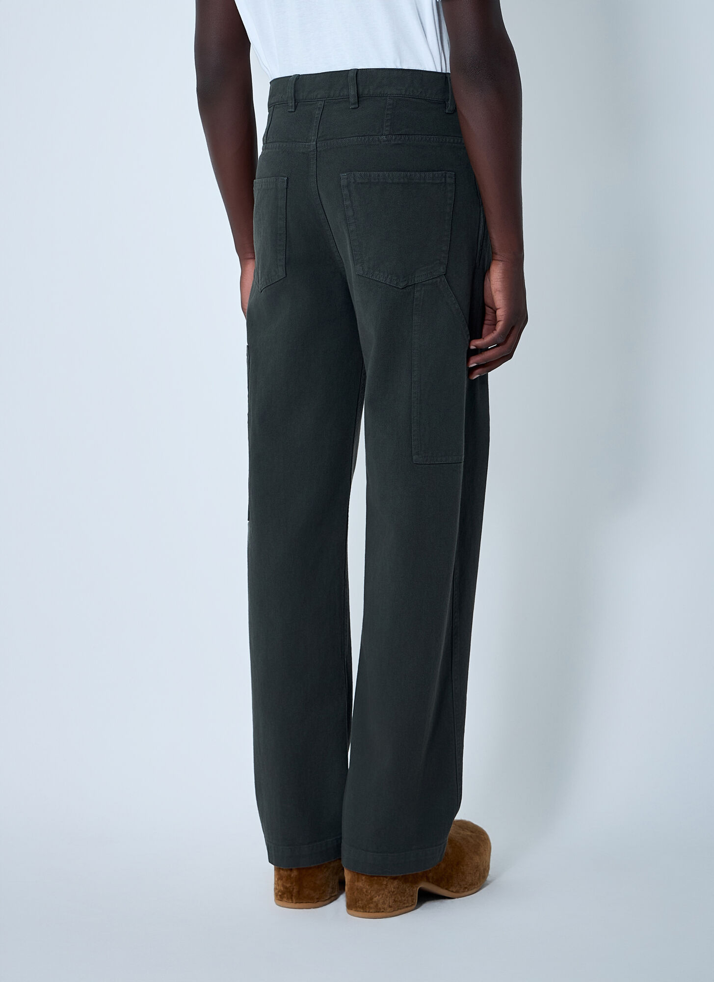 Dries Van Noten Men Drawstring Cotton Pants In Black