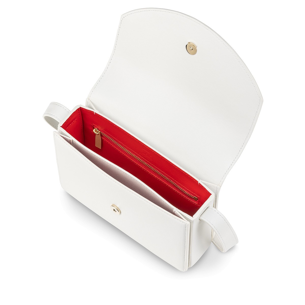 Christian Louboutin Logo Shoulder Bag In White