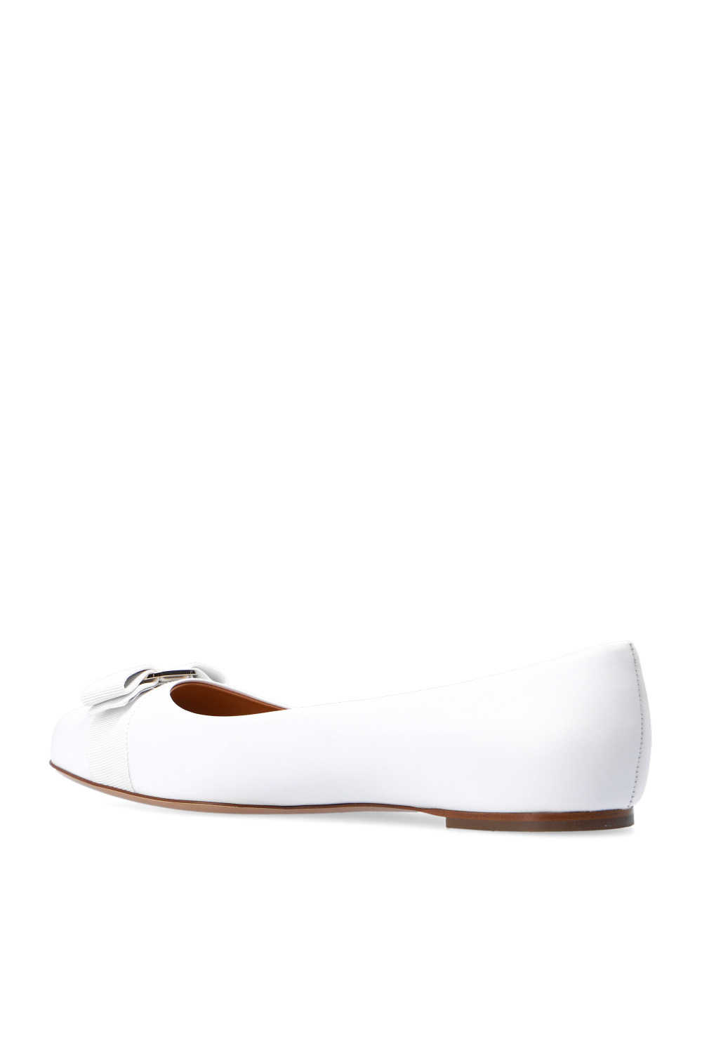 Ferragamo Varina Ballet Shoes In White