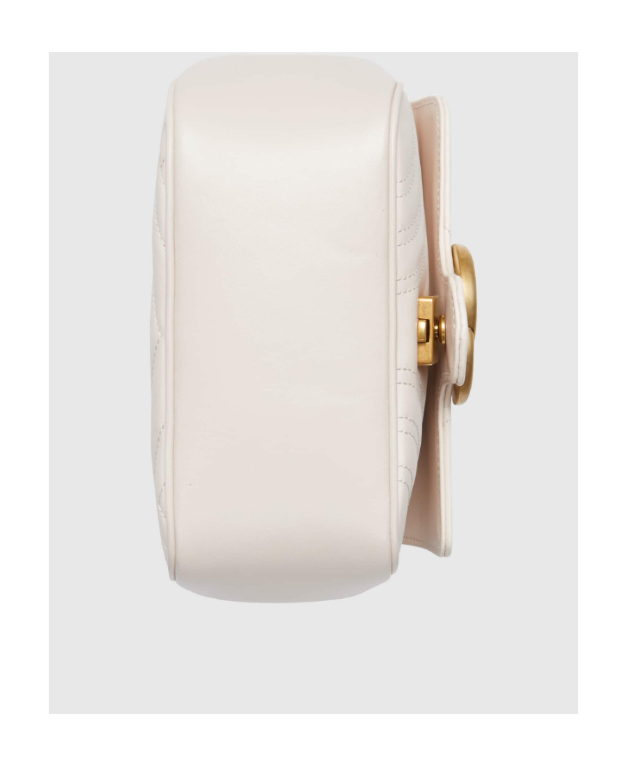 Gucci Mini Gg Marmont Matelassé Shoulder Bag In White