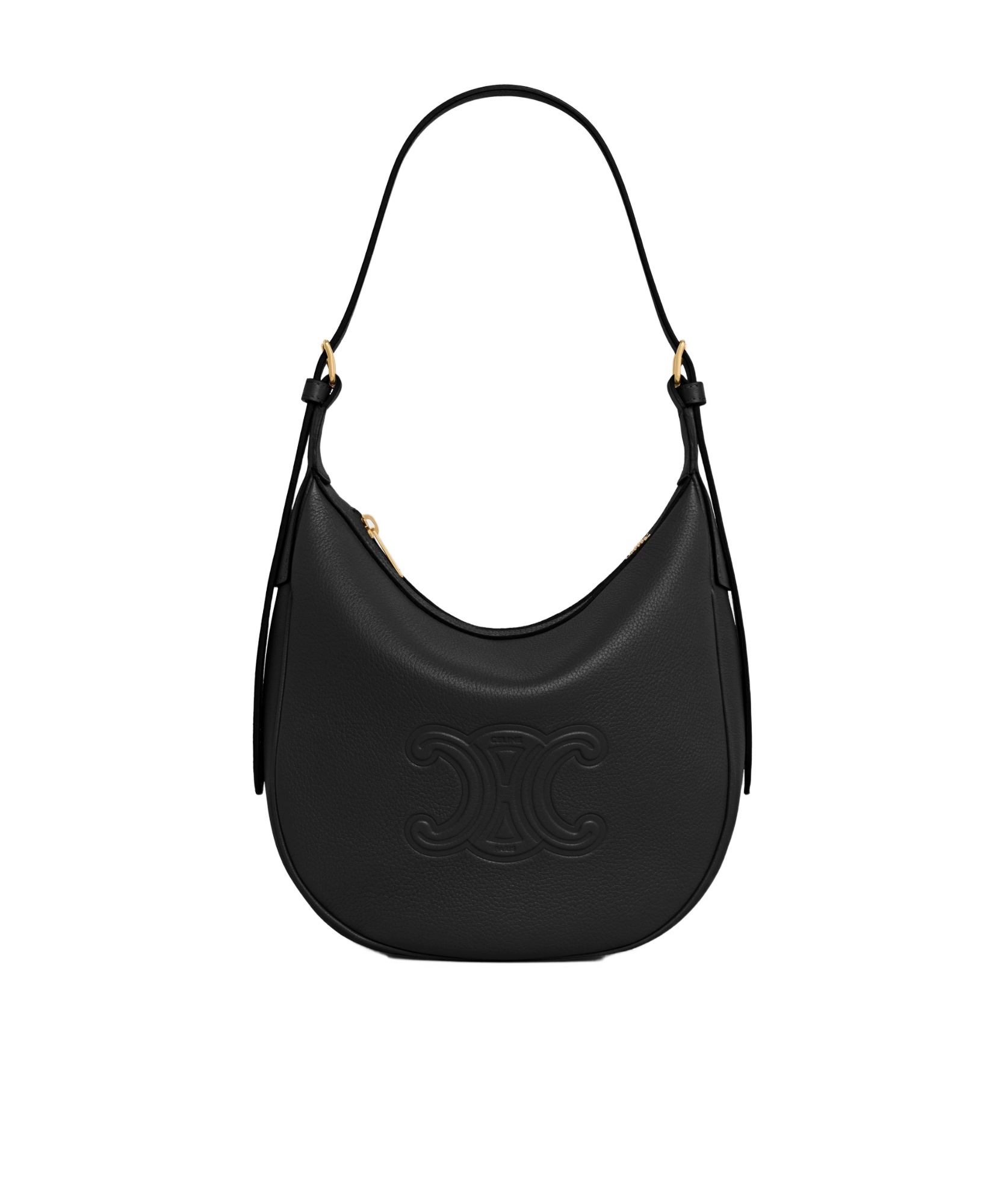Celine Heloise Small Leather Shoulder Bag In Black