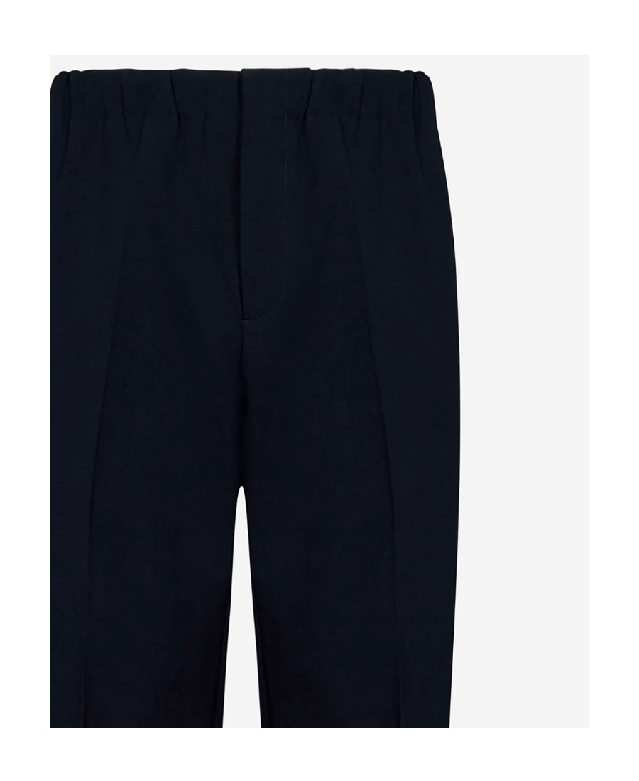 Jil Sander Elasticated-waist Tapered Trousers In Black