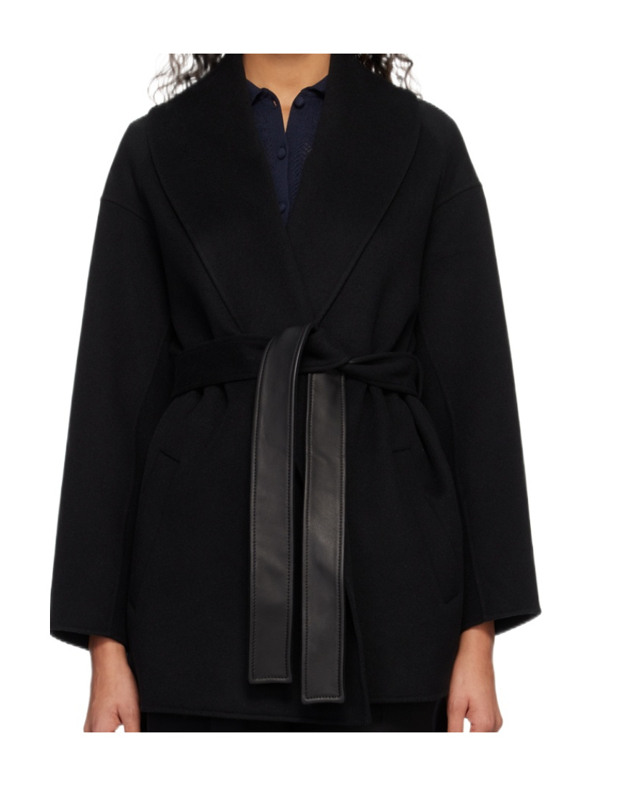 Mackage Lace Up A Short Coat In Black