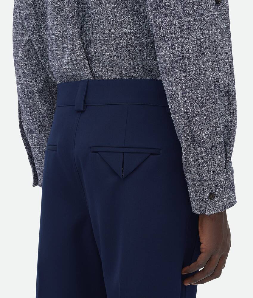 Bottega Veneta Wool Grain De Poudre Trousers In Black