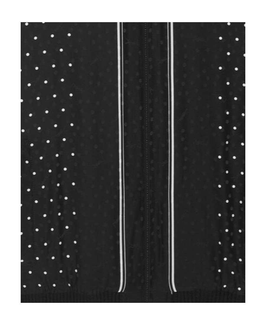 Saint Laurent Polka-dot Pattern Bomber Jacket In Black