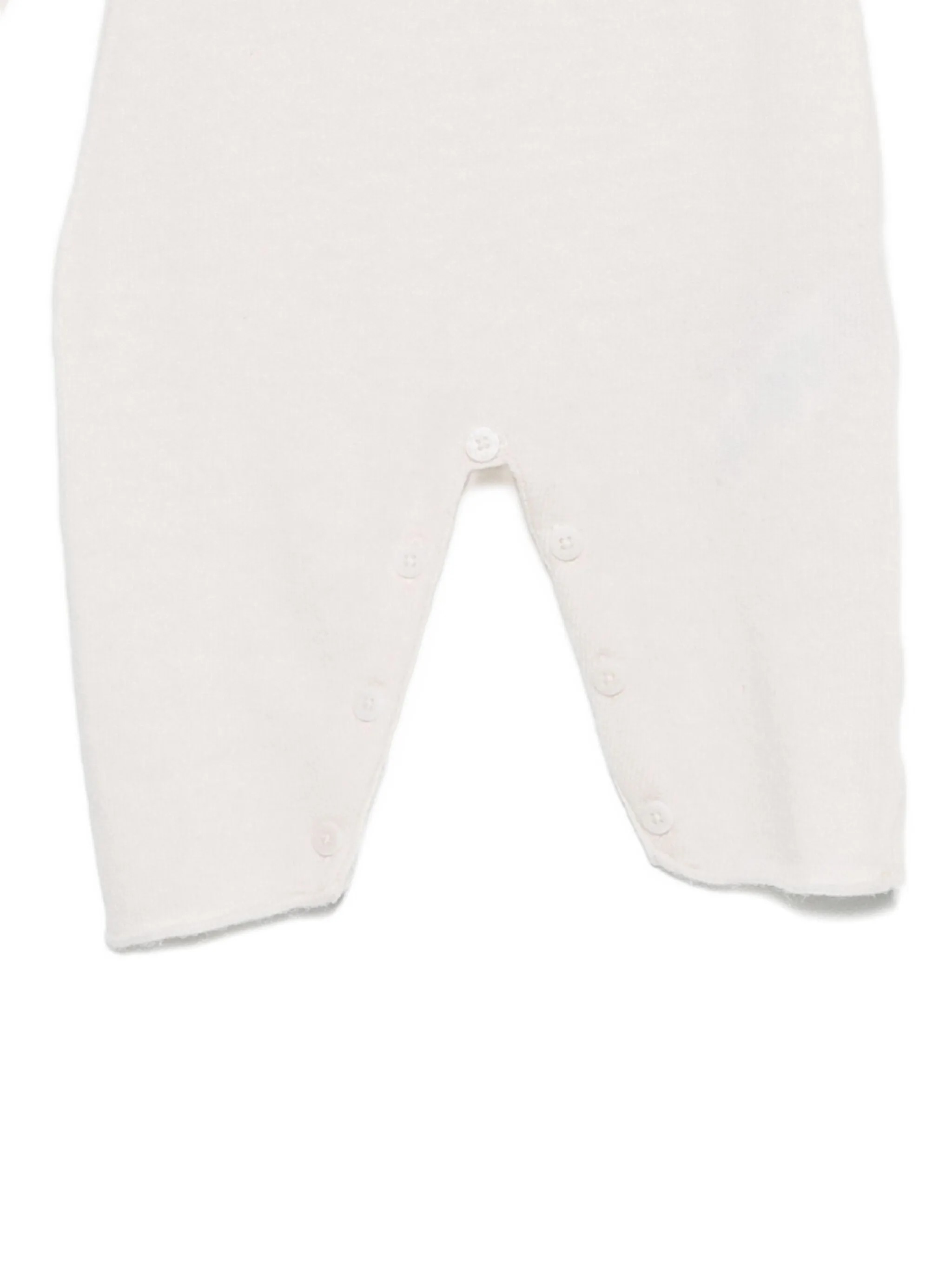 Il Gufo Owl-motif Buttoned Romper In Neutral