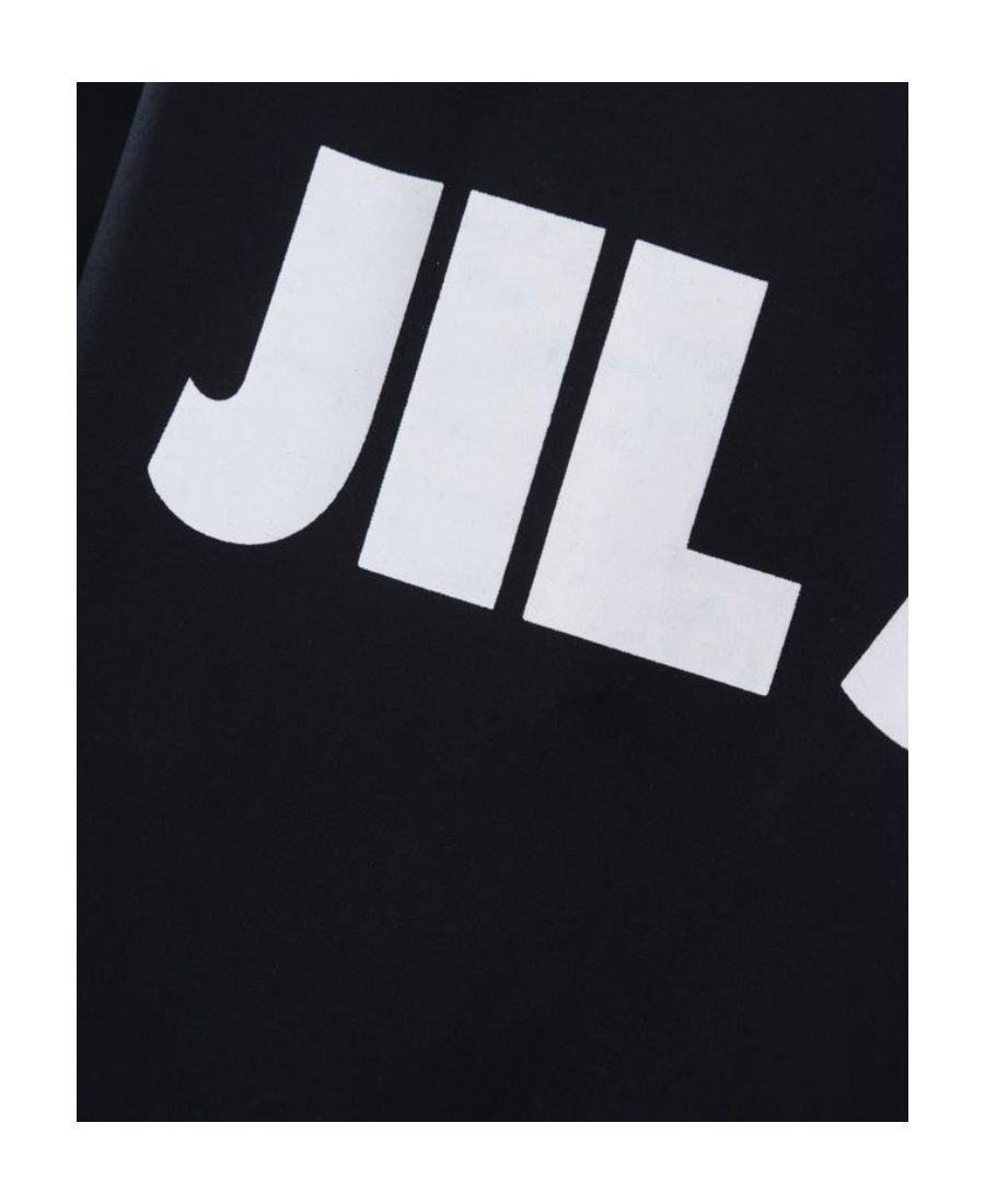 Jil Sander Logo-print Hooded Raincoat In Black