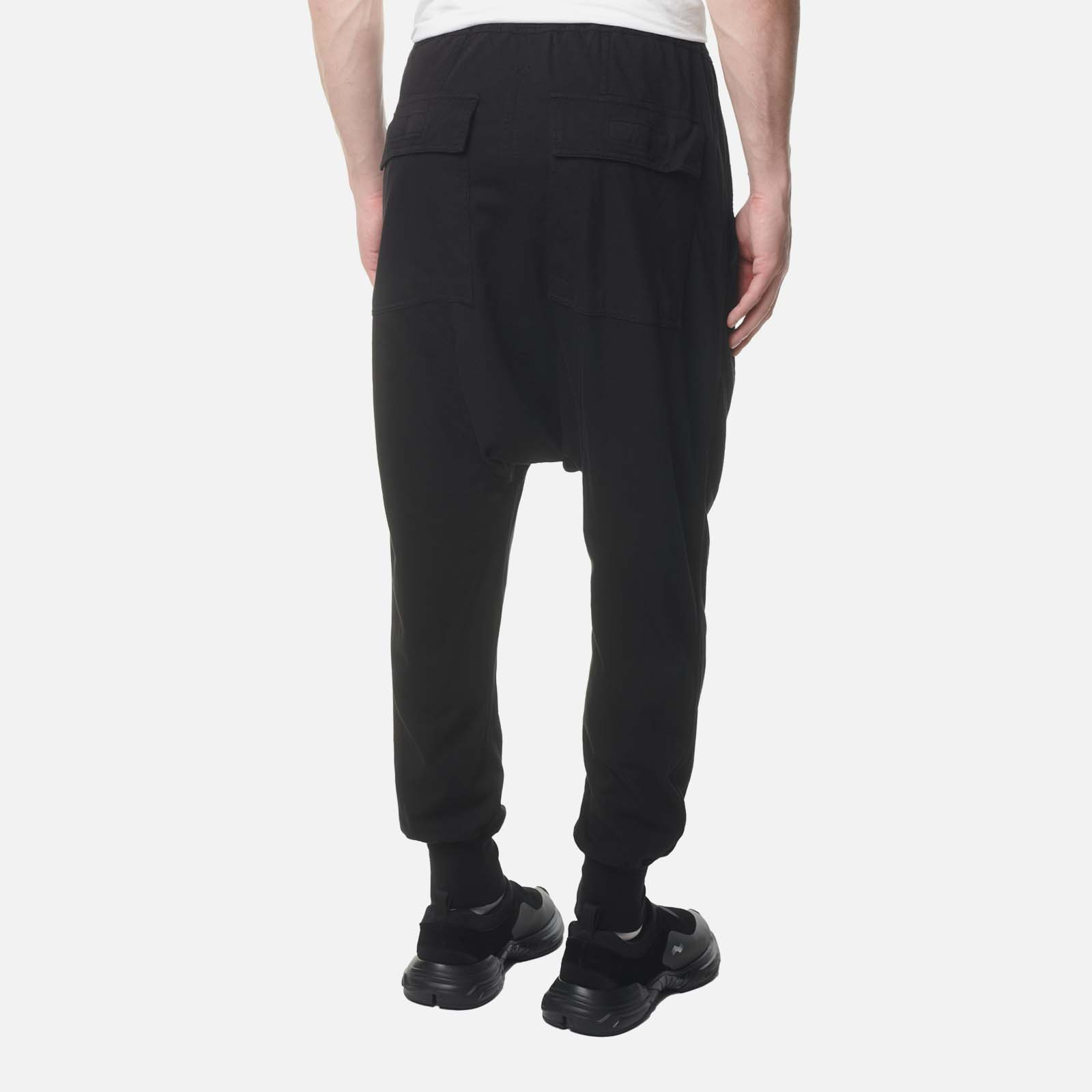 Rick Owens Drkshdw Prisoner Organic Cotton Drop-crotch Trousers In Black