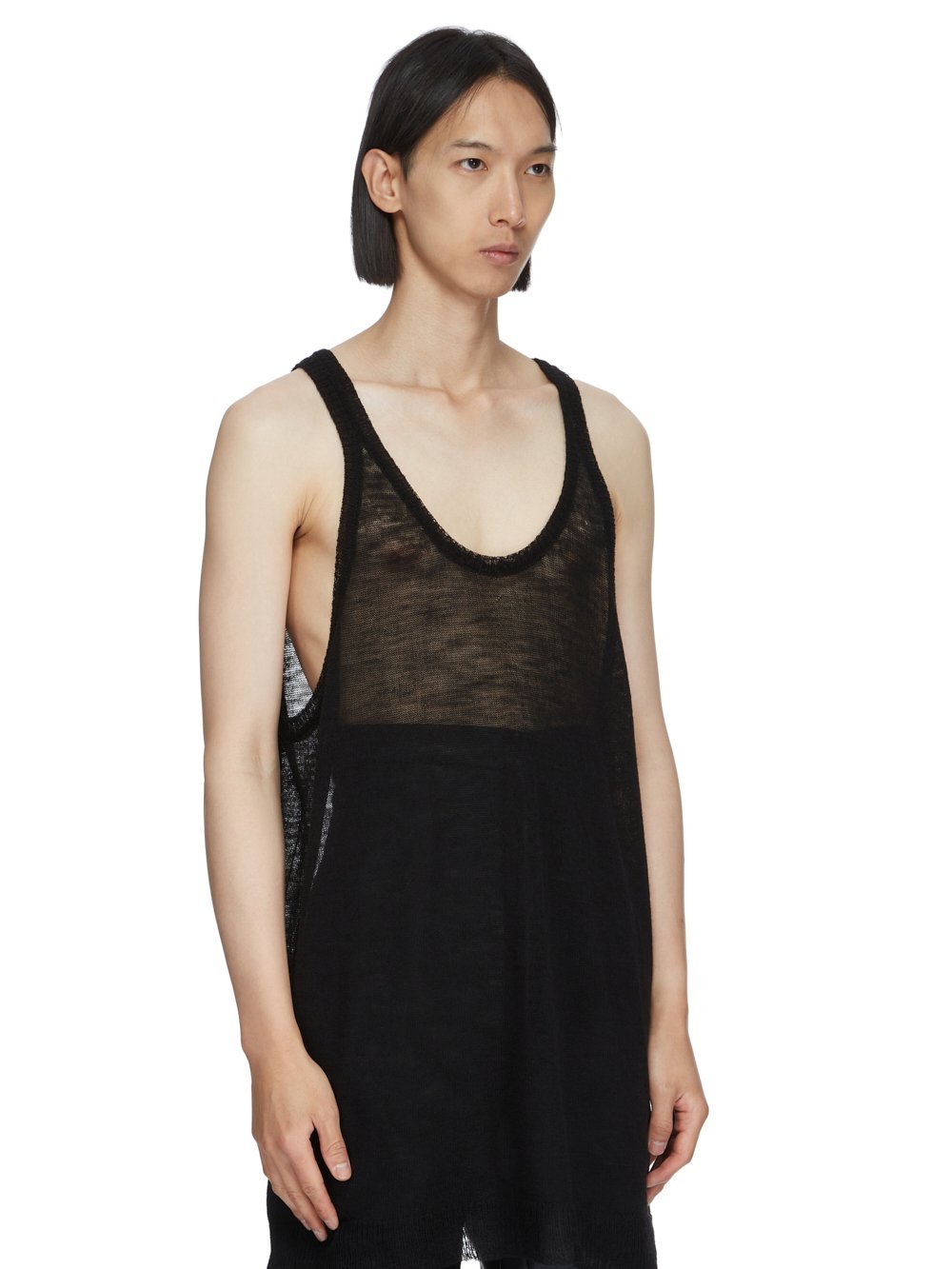 Rick Owens Runaway Cunt Tank Top In Black