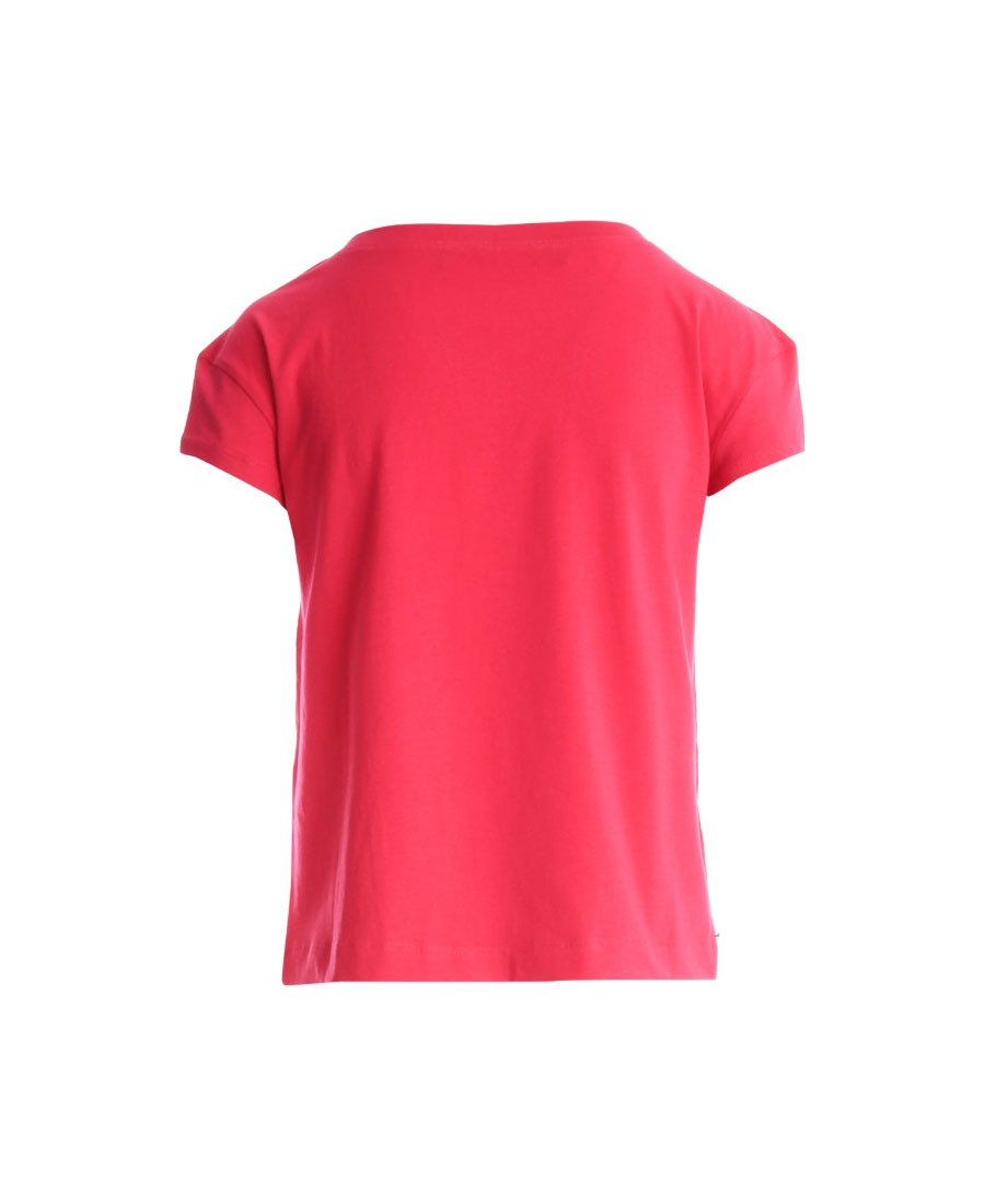 Shop Moschino Logo Printed T-shirt With One Collar In Red