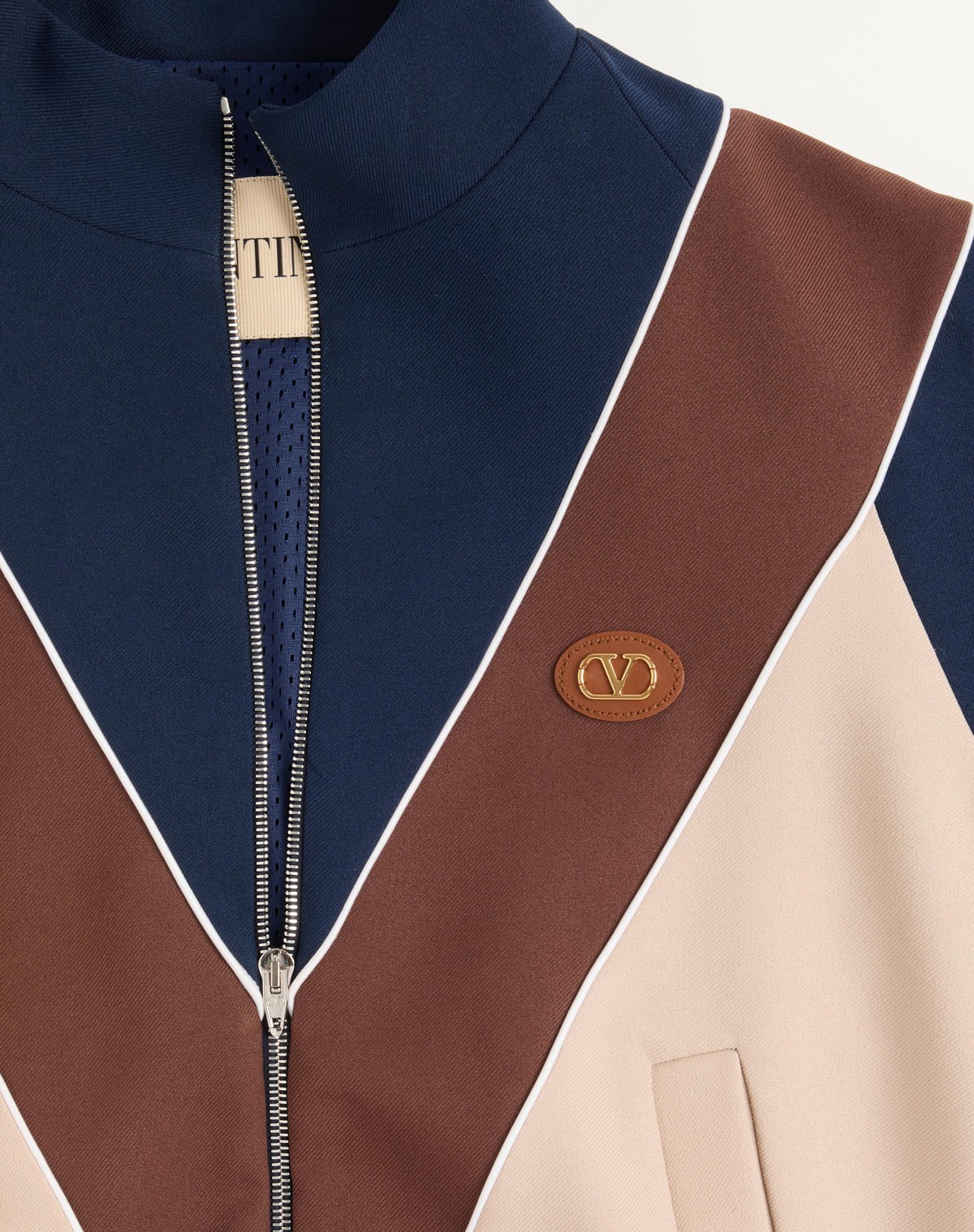 Valentino Garavani Zip-up Sweatshirt With Vlogo Patch In Black