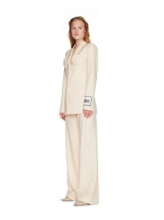 Off-white Dry Wo Wide-leg Trousers In White