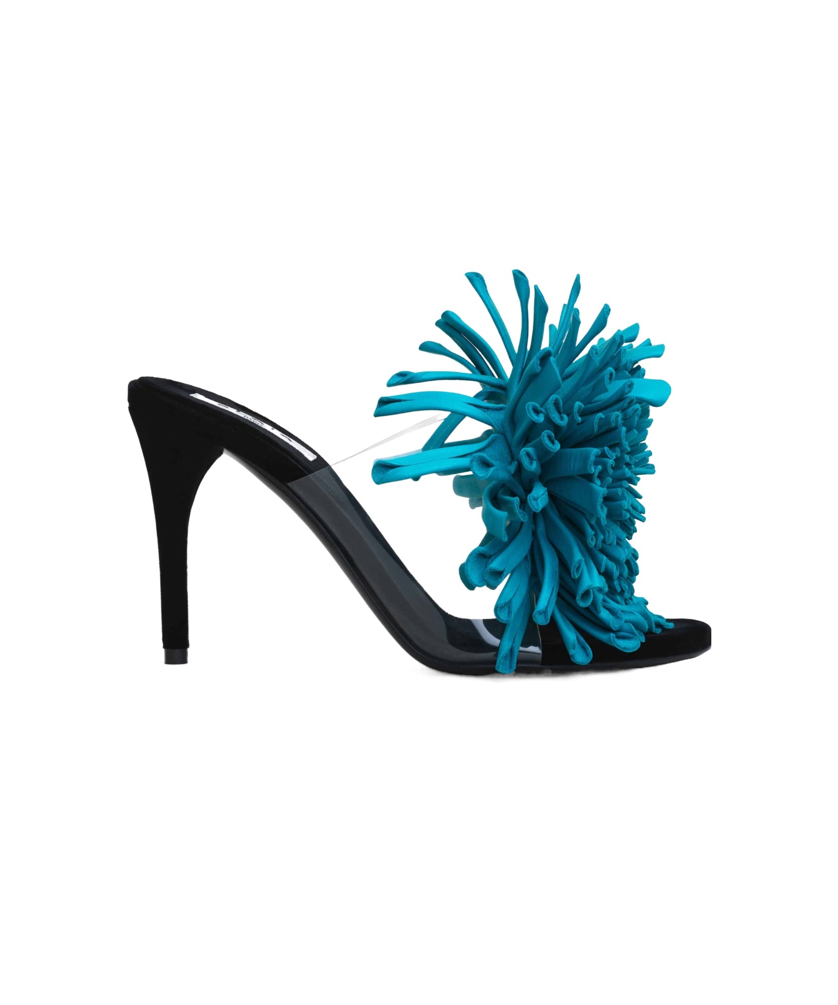 Alaïa Women Asymmetric Sandals With Large 3-d Leather Flower In Brown