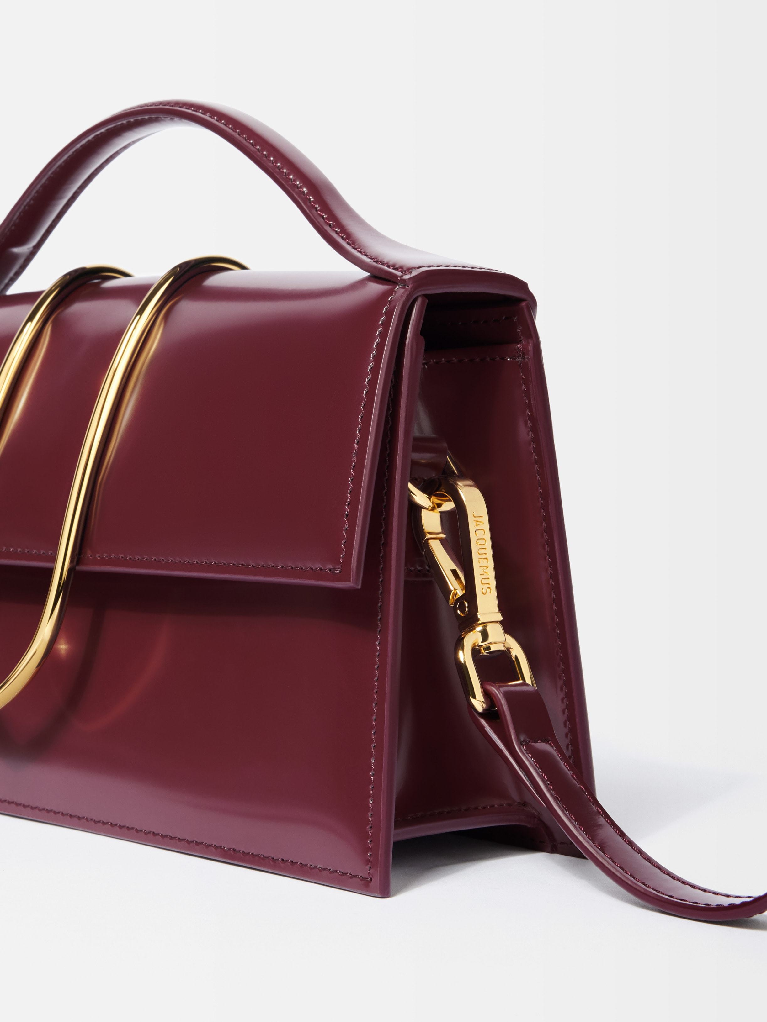 Jacquemus The Large Bambino In Burgundy