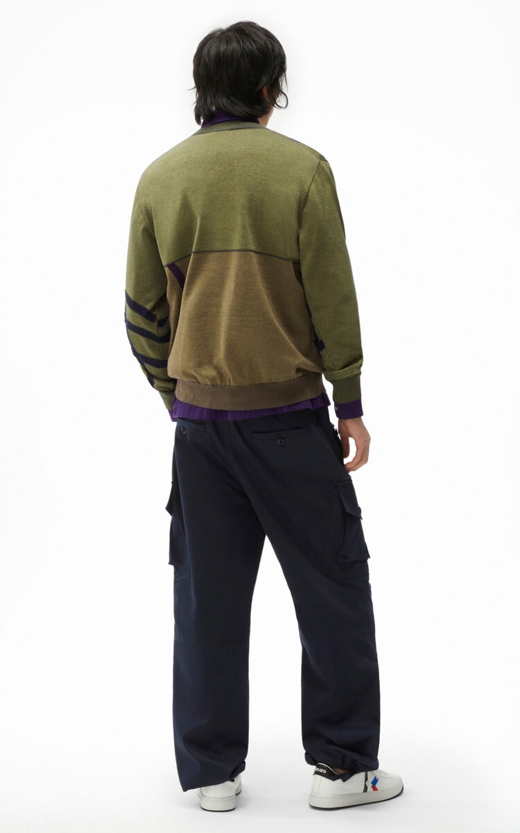Kenzo Tiger Intarsia-knit Jumper In Green