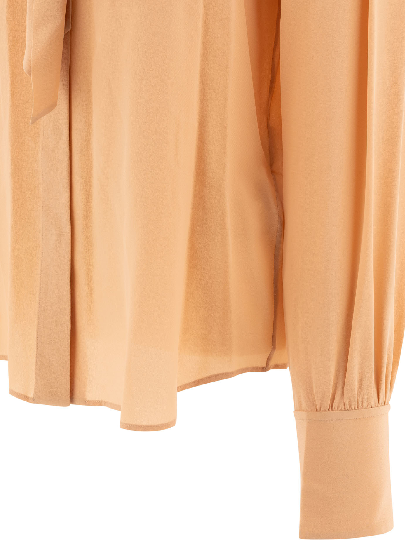 Chloé Striped Silk-satin Jacquard Blouse In Nude