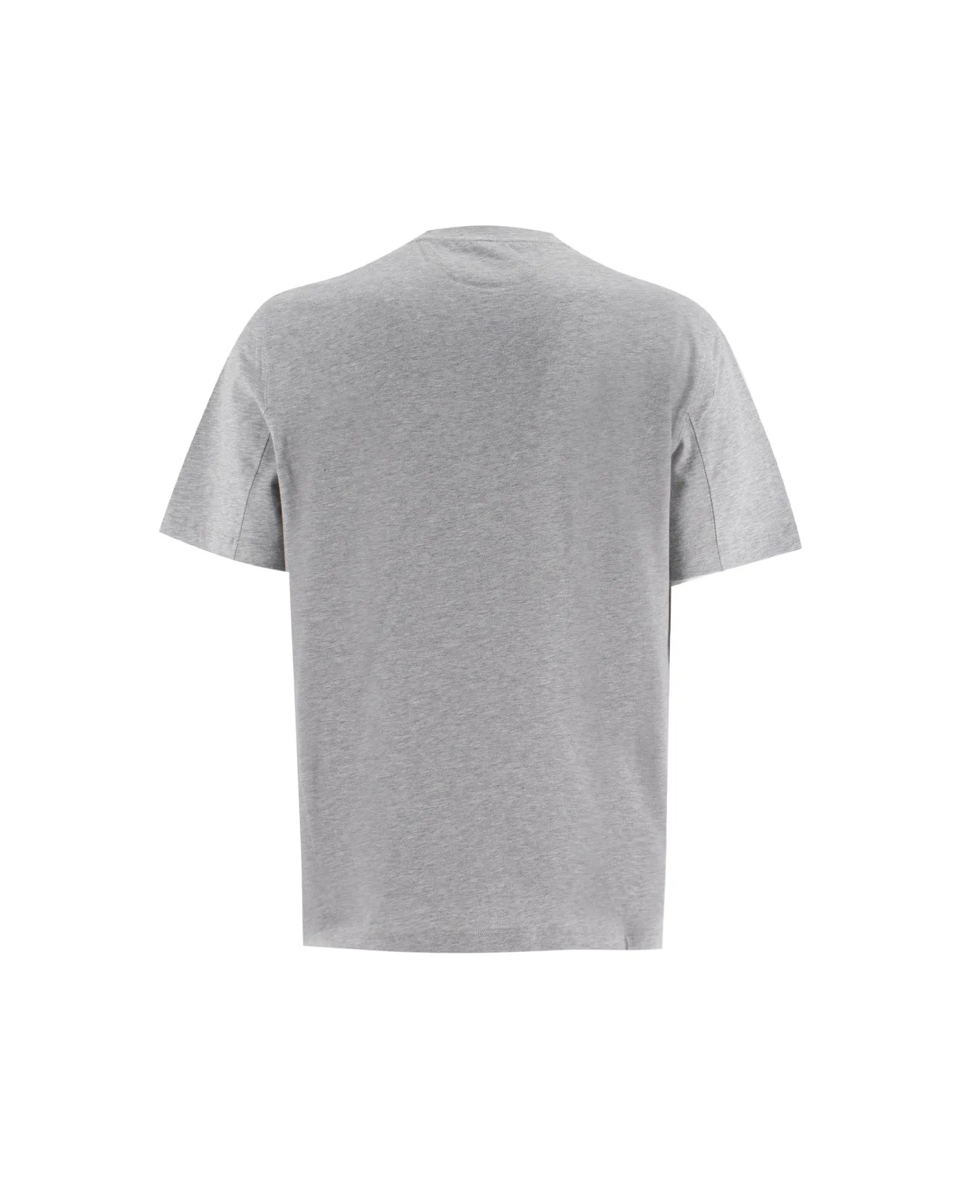 Brunello Cucinelli Short Sleeve T-shirt In Animal Print