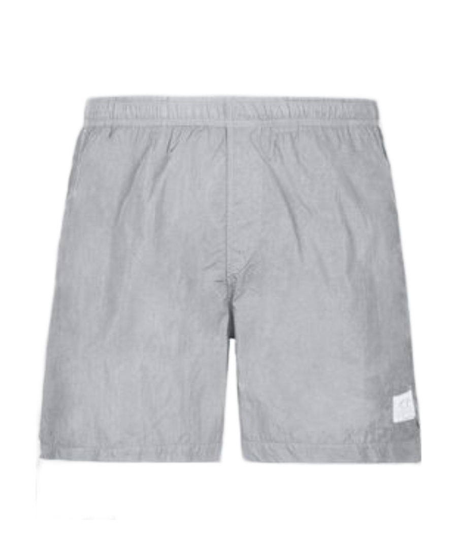 C.p. Company Logo-patch Elasticated-waist Shorts In Gray