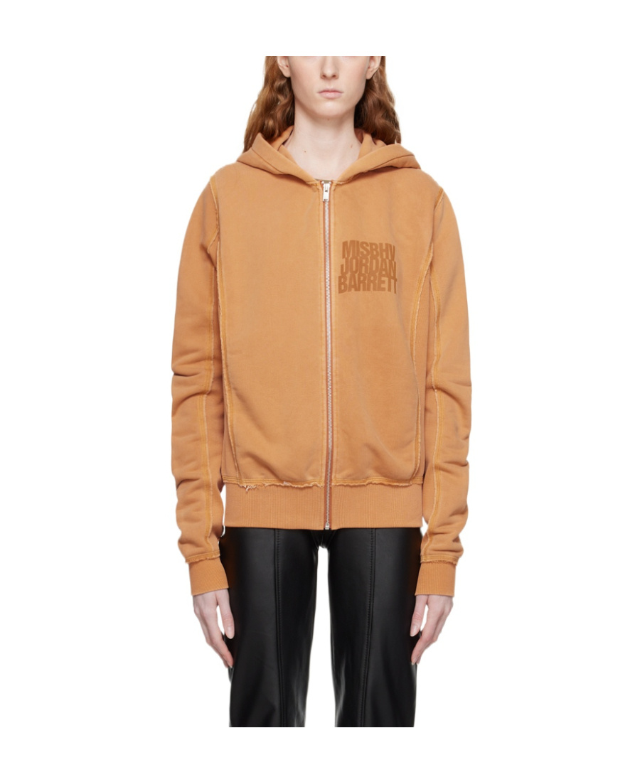 Misbhv Hooded Long-sleeved Sweater In Nude