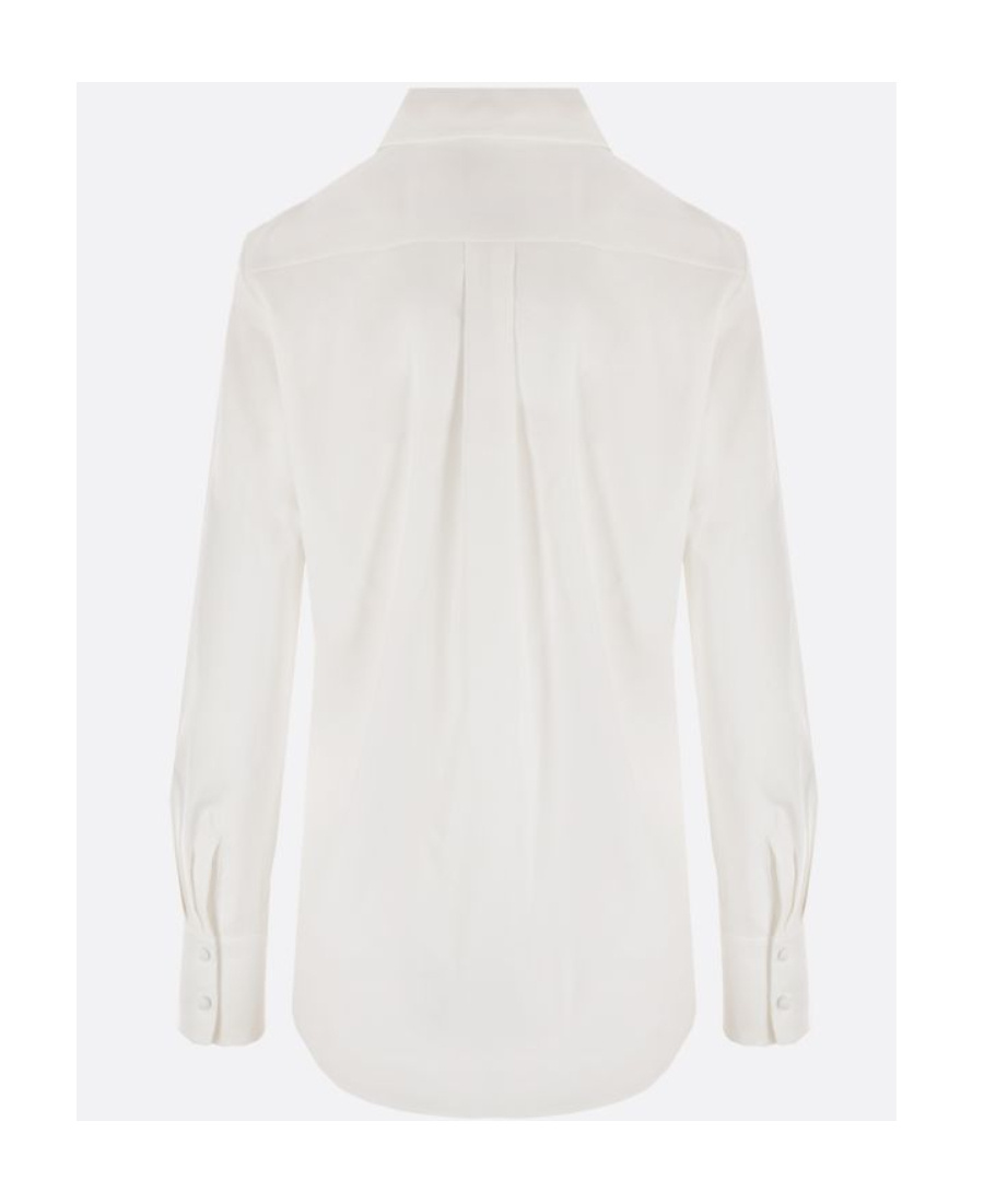 Chloé Embroidered Cotton Button-up Shirt In White