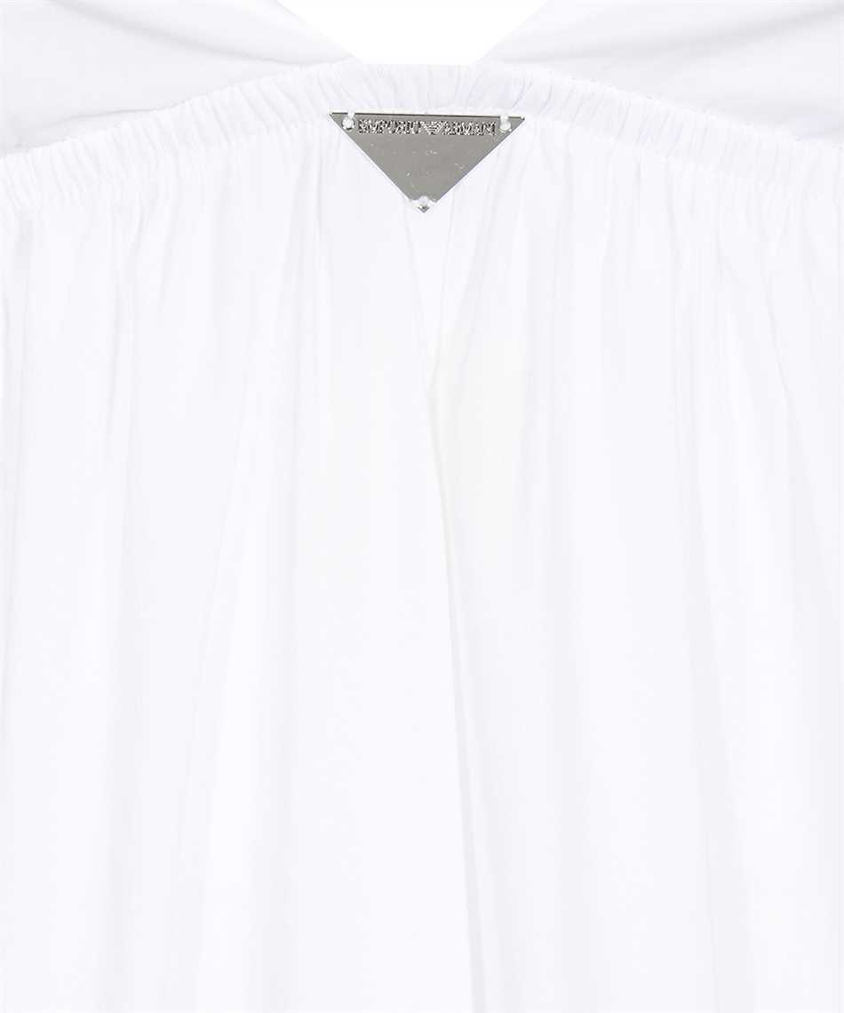 Emporio Armani Tiered Sleeveless Midi Dress In White