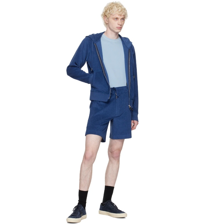 Tom Ford Zip-up Hoodie In Blue