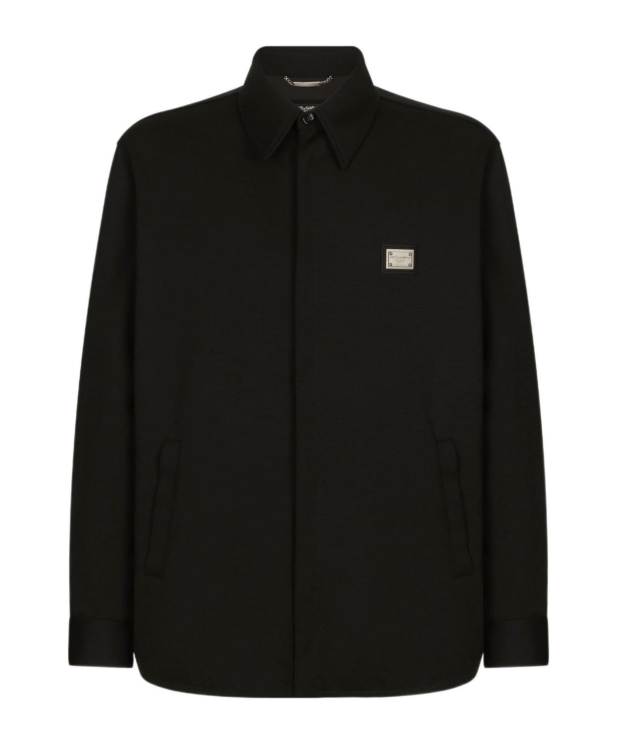 Dolce & Gabbana Men's Cotton Blend Shirt With Logo In Black