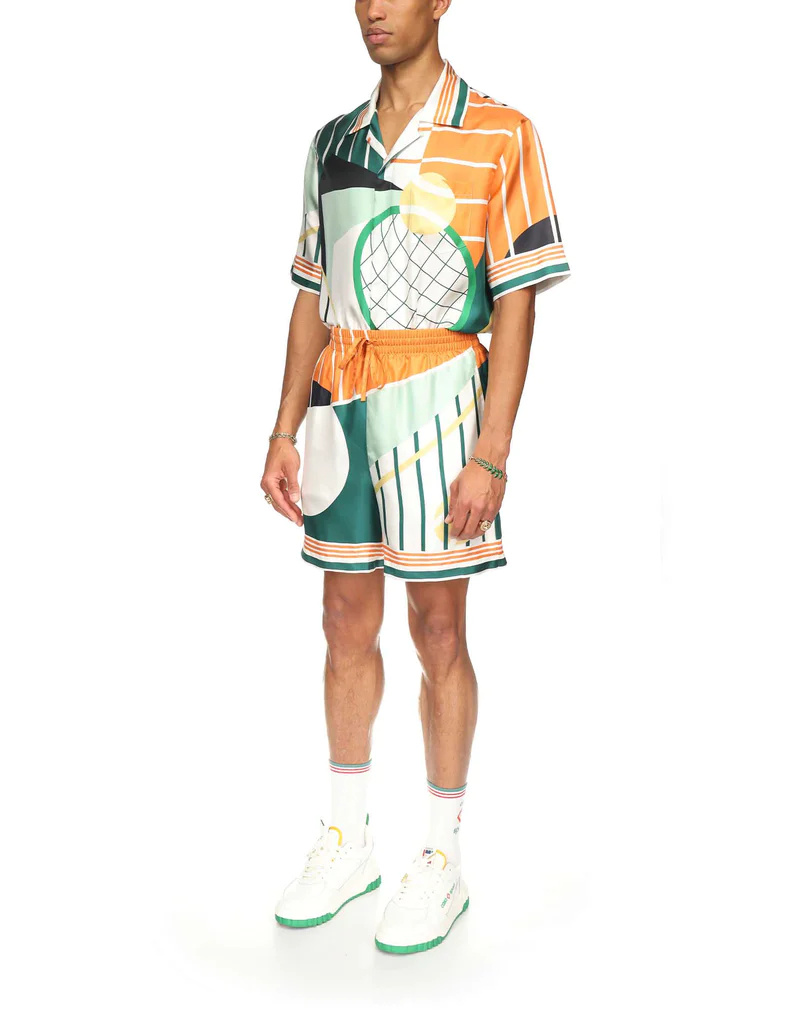 Casablanca Court Abstrait Bermuda Shorts In Multicolor