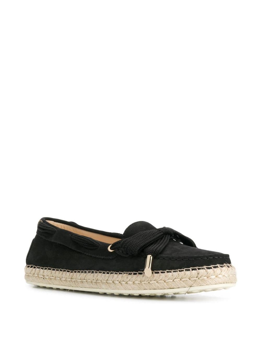 Tod's Straw-woven Love Shoes In Black