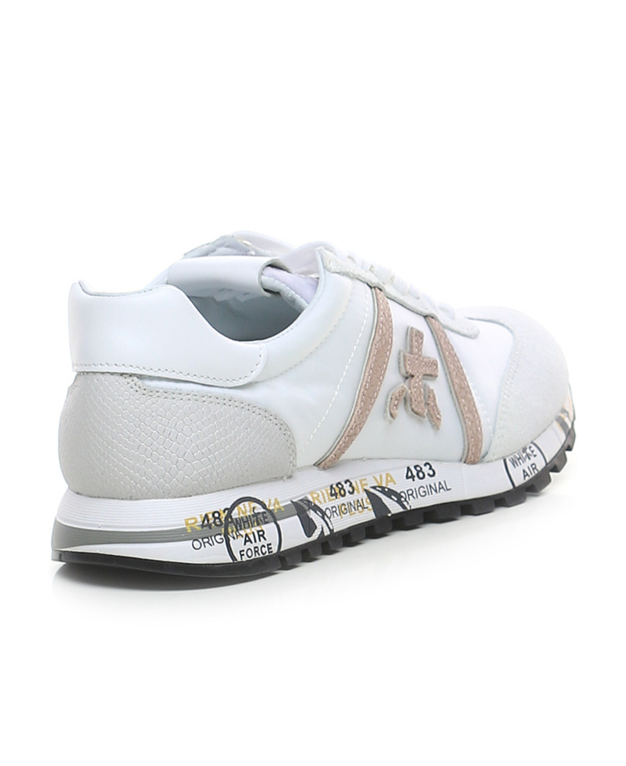 Premiata Logo Casual Sports Shoes In White