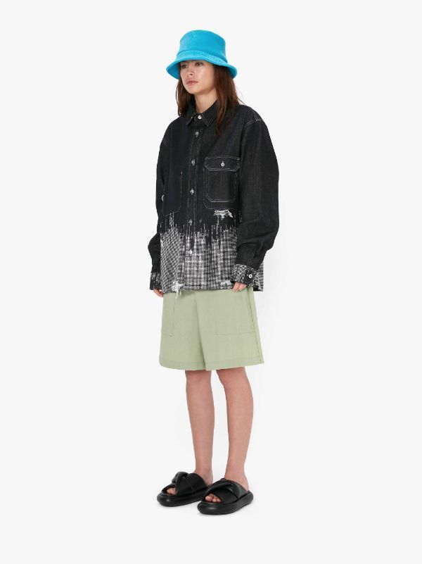 Jw Anderson Studded Workwear Shirt In Black