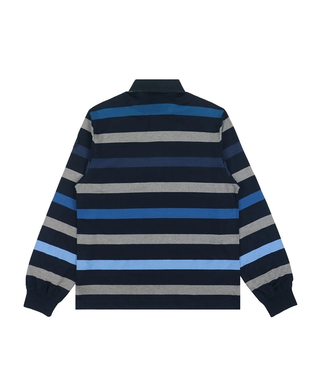 Shop Paul & Shark Striped Long-sleeved Polo Shirt In Black