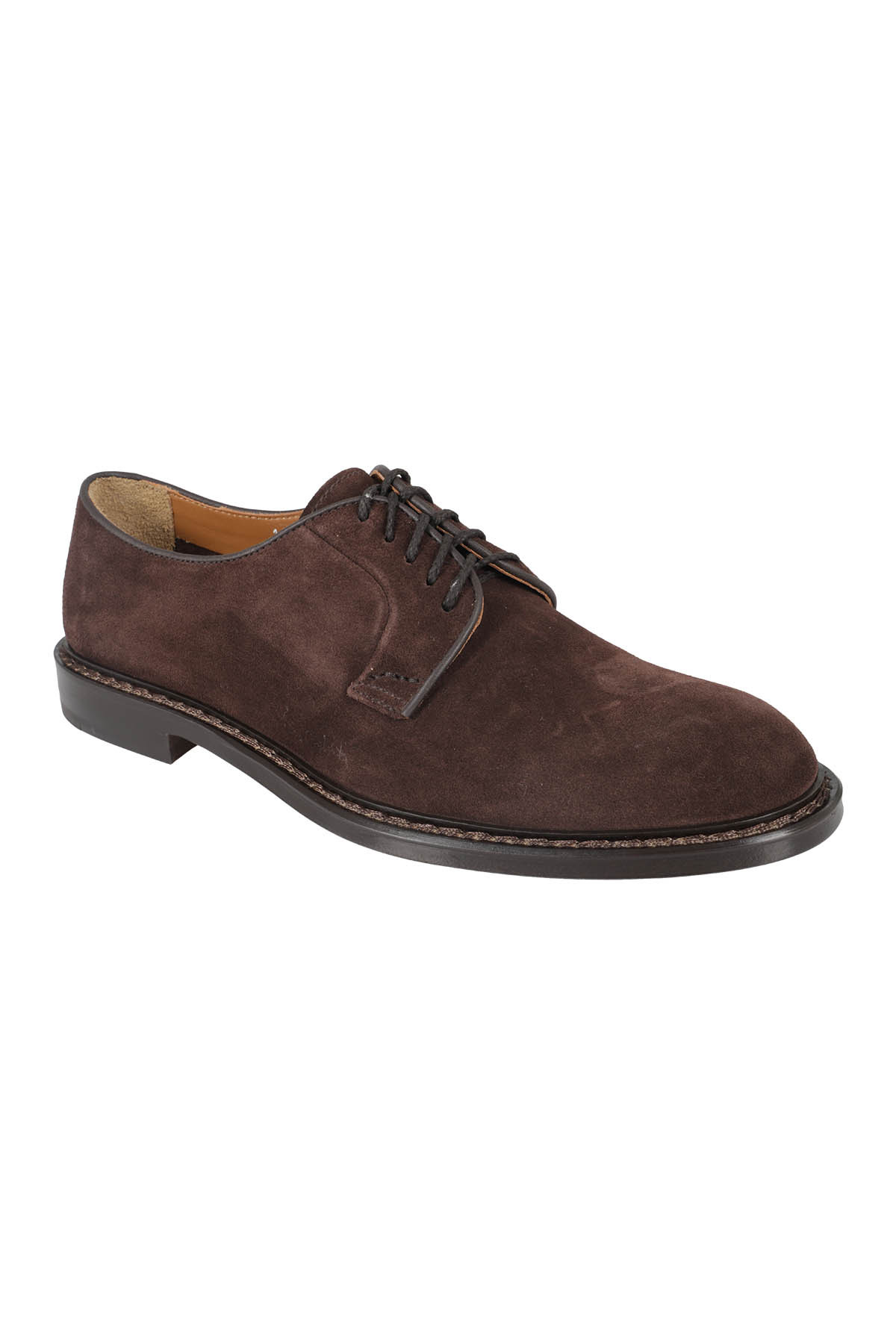 DOUCAL'S DOUCAL'S ROUND TOE LACE-UP DERBY SHOES