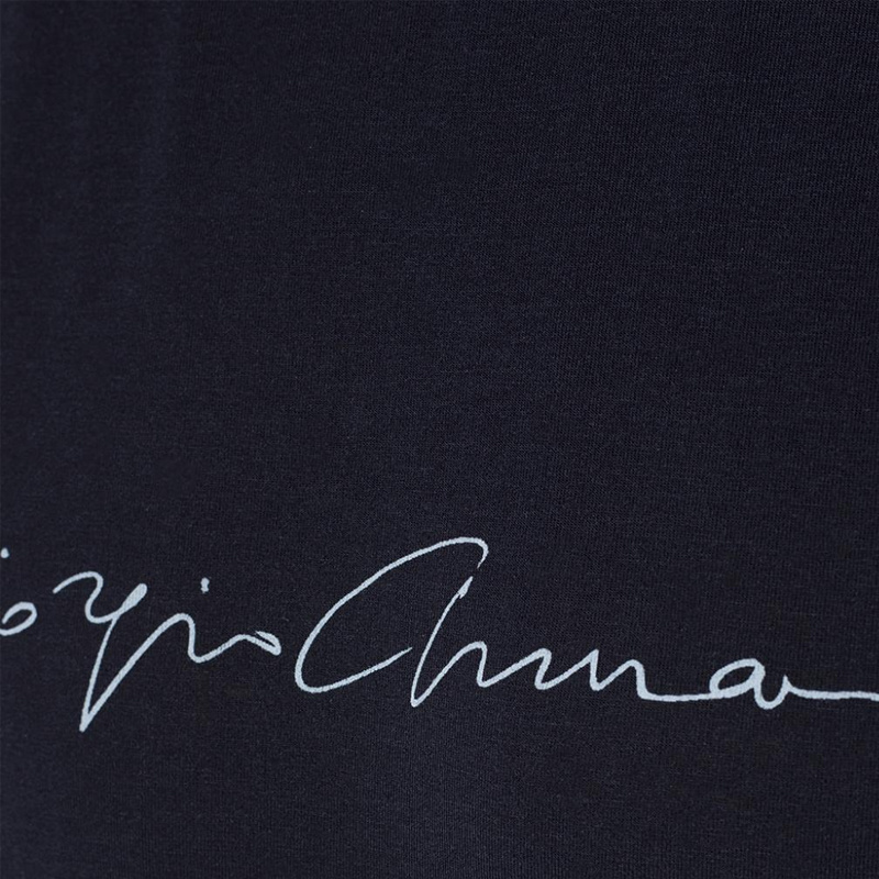 Shop Giorgio Armani Logo T-shirt In Black