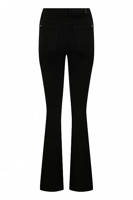 7 For All Mankind Tailorless Coated Ultra High Waist Skinny Bootcut Jeans In Black