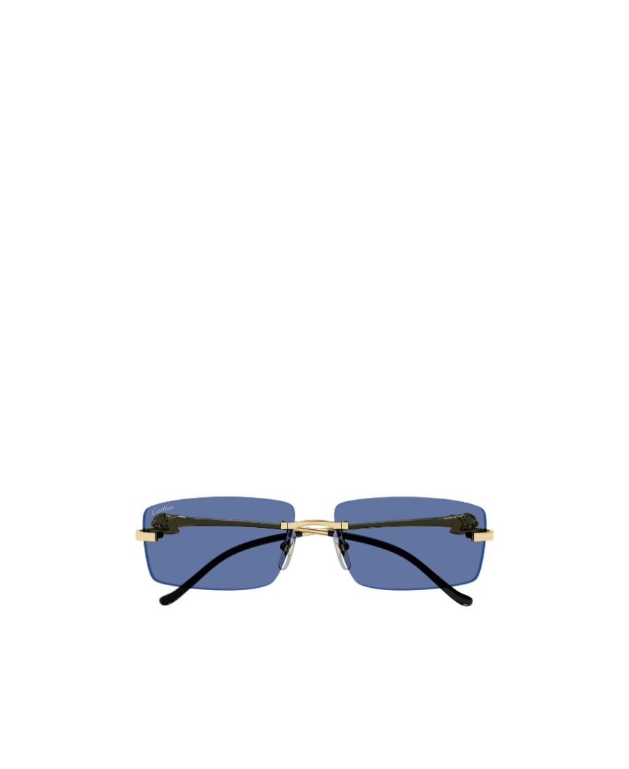 Cartier Rectangular Frame Sunglasses In Blue