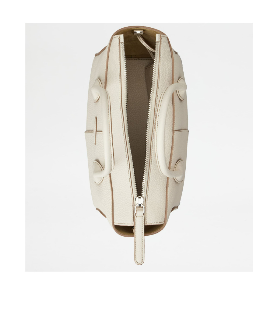 Shop Tod's Leather Tote Bag In White