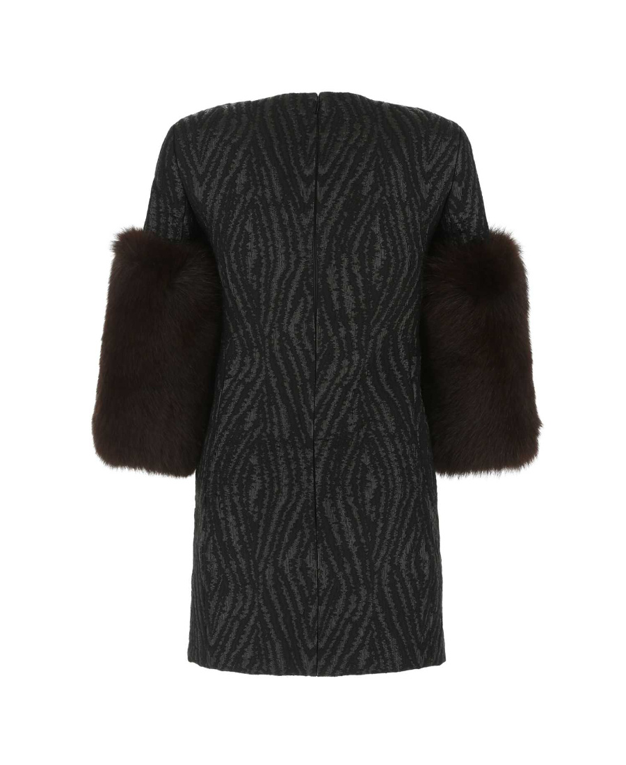 Saint Laurent Black Crewneck Mini Dress